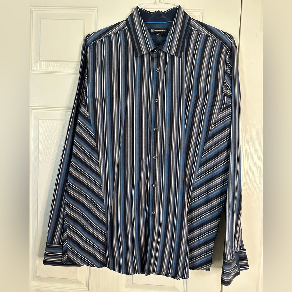 INC Men’s Dress Shirt, striped, XL